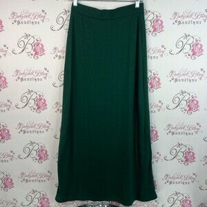 UK2LA skirt maxi long forest dark Deep Green Maxi Skirt Stretchy long style